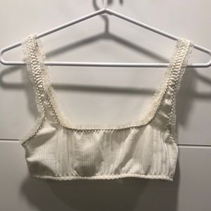 Cream/white scoop bandeau bralette